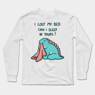 Stegosaurus with blanket, Chuck, dinosaur, dino Long Sleeve T-Shirt